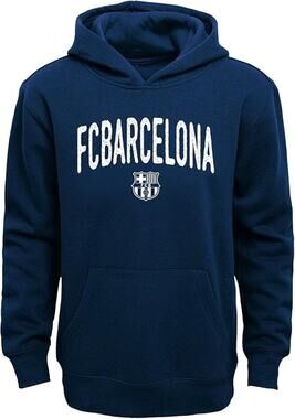 Outerstuff F.C. Barcelona Youth Arch Original Navy Long Sleeve Hooded Sweatshirt